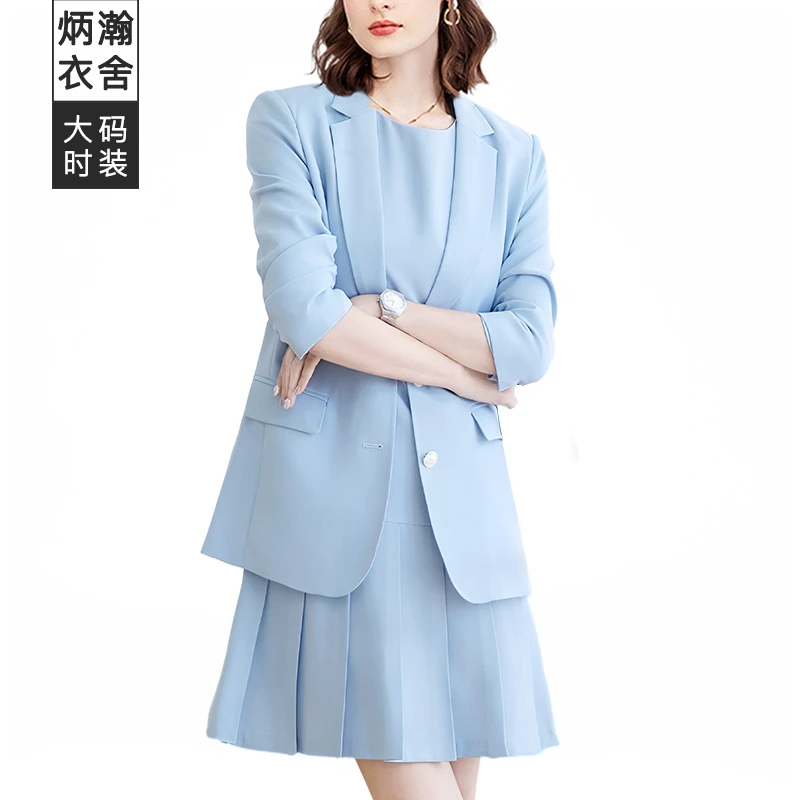 精英衣橱王牌版型西装25春胖MM显瘦通勤设计感外套BH225WGW15189