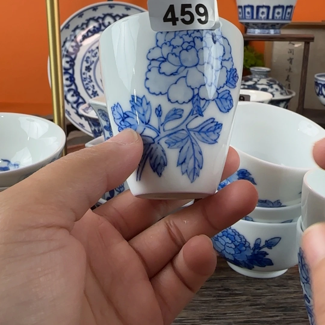 瓷片景德镇手绘青花茶器459