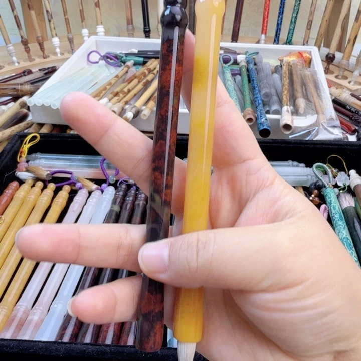 鸡血玉中杆➕纯毛料笔头