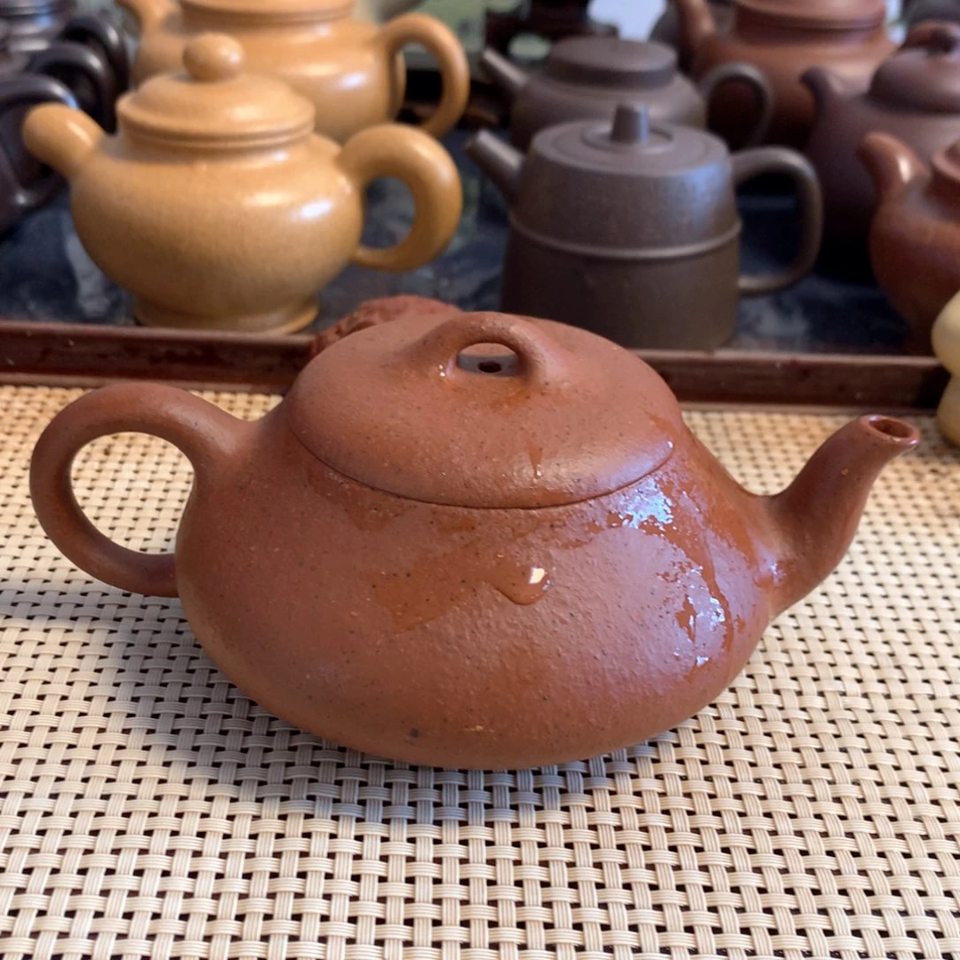茶壶紫砂宜兴原矿老朱泥250cc