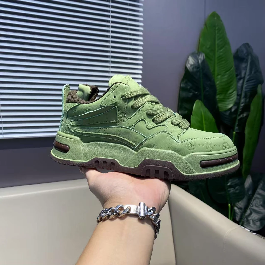 2025春季软底时尚百搭潮流舒适印花男士个性休闲潮男鞋（皮鞋码）