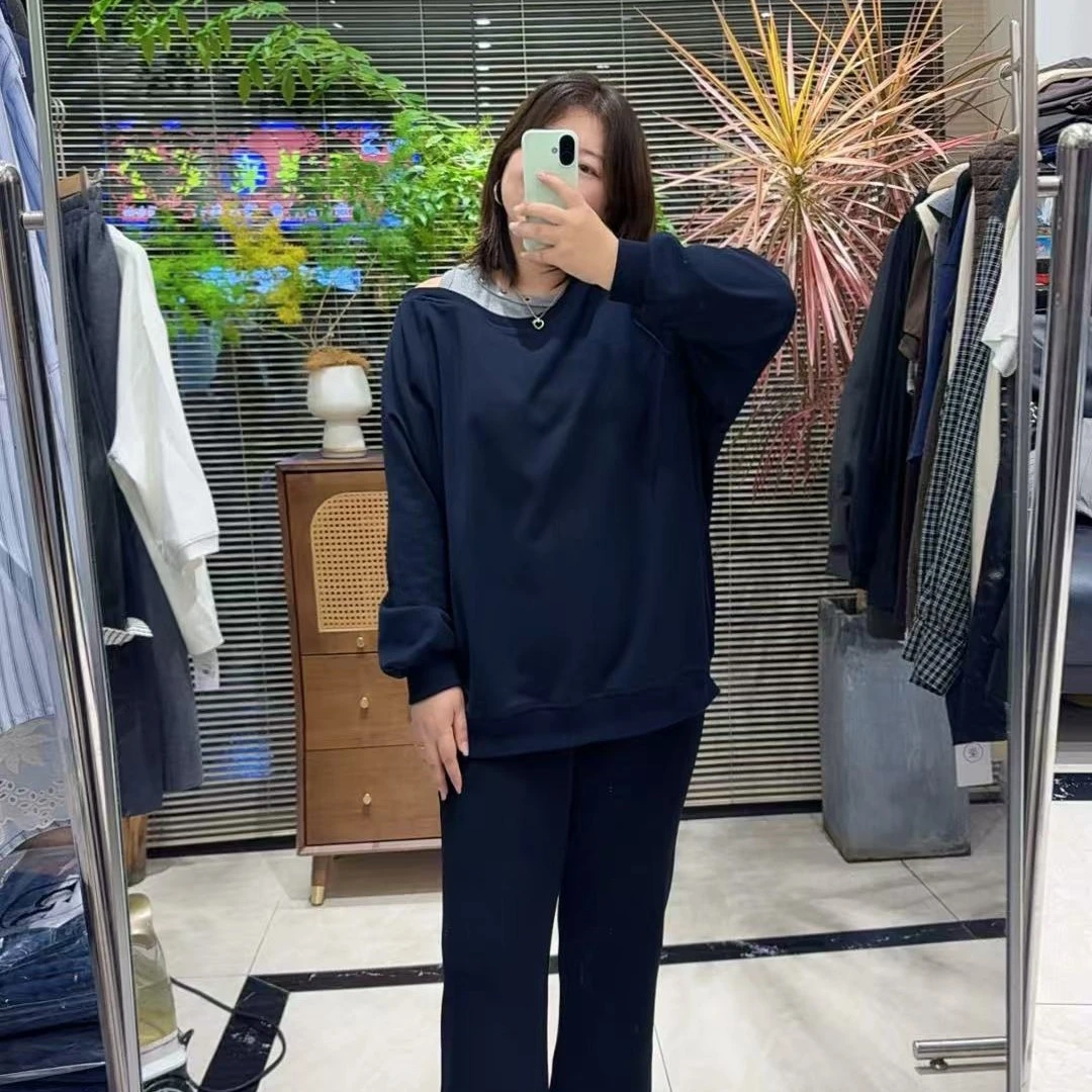 柒家 韩系露肩卫衣