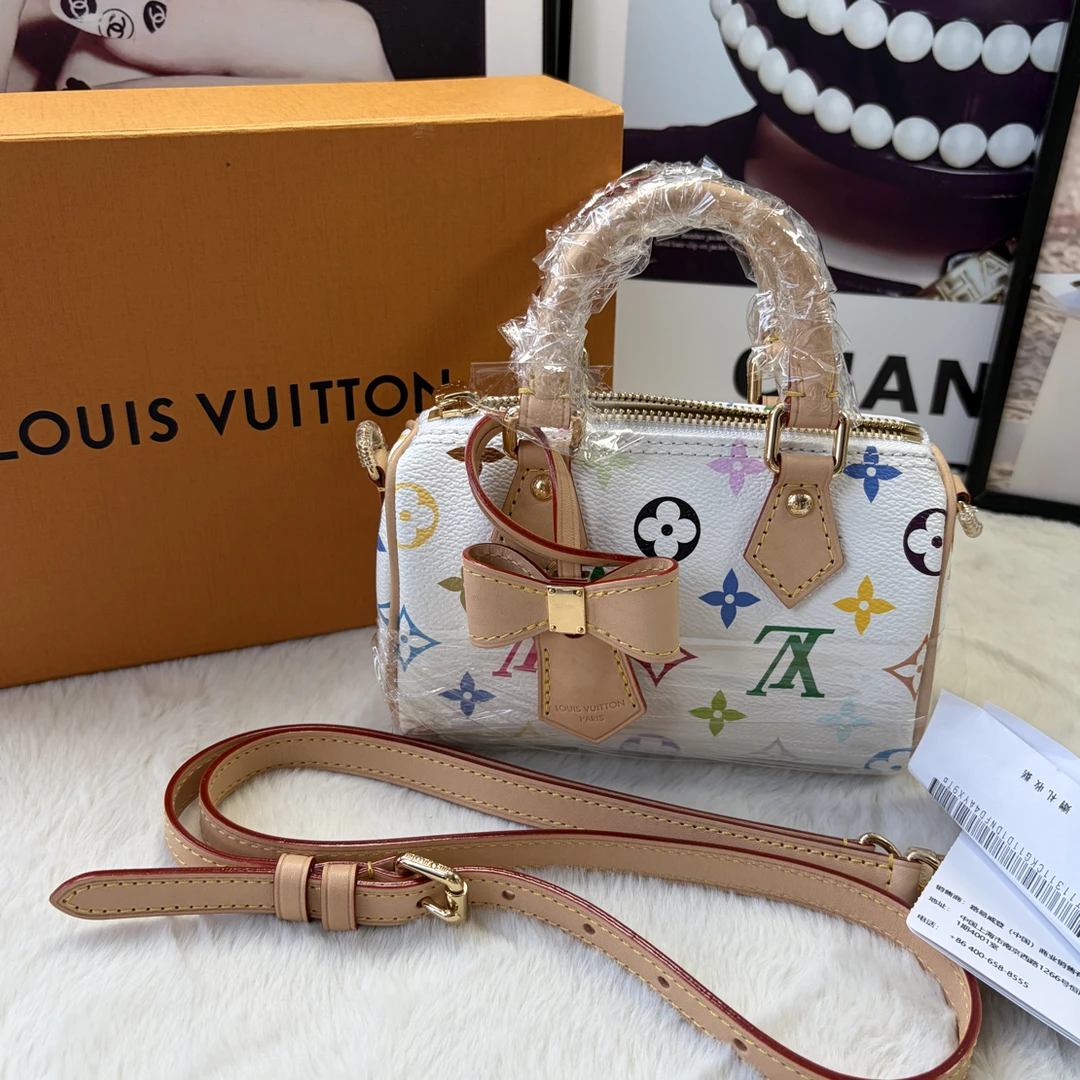 99新 LouisVuitton/路易威登 新款白三彩nano（25年5月票）