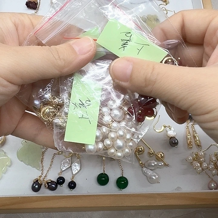 淡水珍珠发饰银S925镶嵌