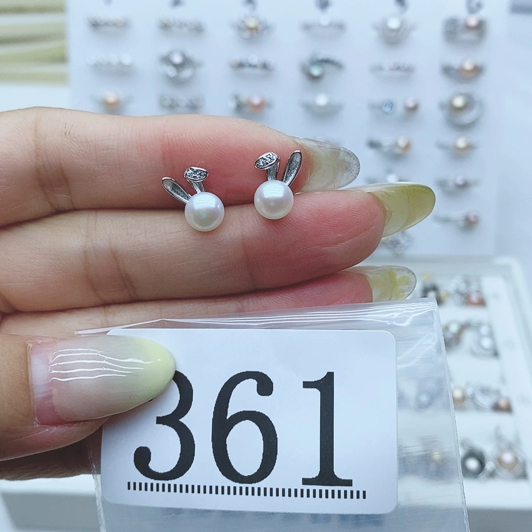 ****君戒指银S925镶嵌淡水珍珠361