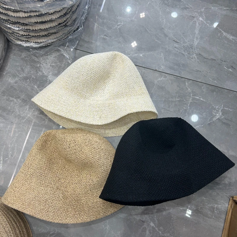 帽子女小众水桶帽日系百搭夏天薄款麻纯色钟型帽显脸小遮脸渔夫帽