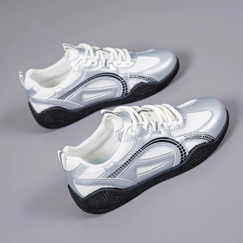 2025爆款春季低帮休闲鞋女时尚防滑运动鞋学生百搭网面德训鞋