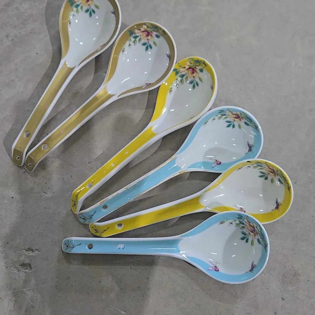 碗微瑕珐琅彩天鹅勺6个66666