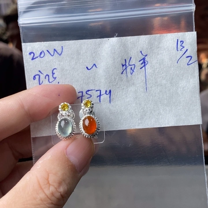 定制翡翠未镶嵌牧***夕戒指