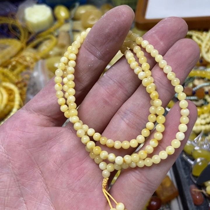 裸石蜜蜡未镶嵌串