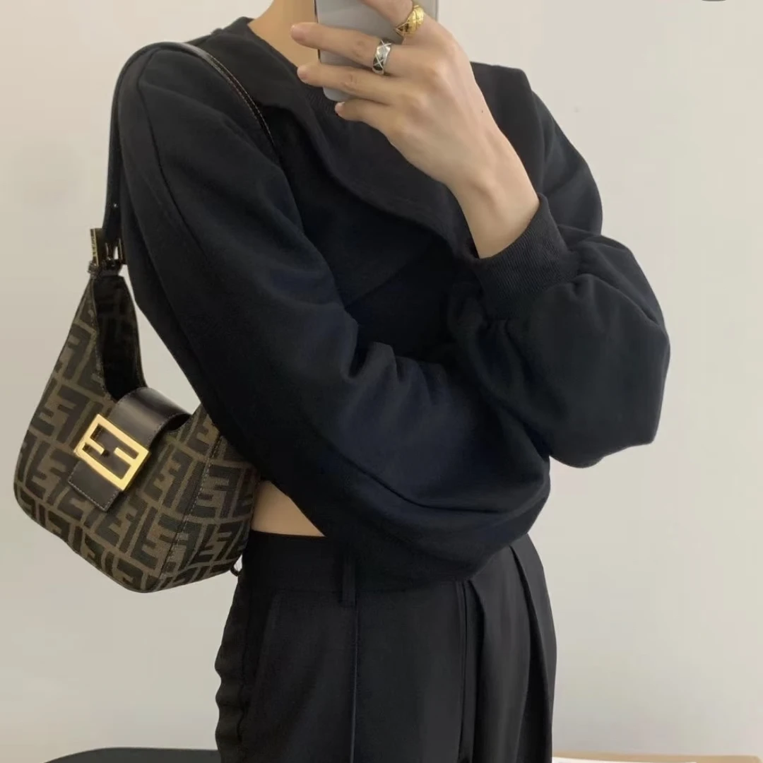 95新 FENDI/芬迪 芬迪老花金扣小号薯条包