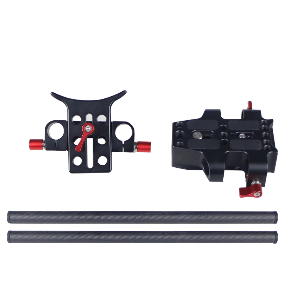 飞超/FEICHAO导管通用双孔管夹云台底座单反摄像跟焦滑轨兔笼套件