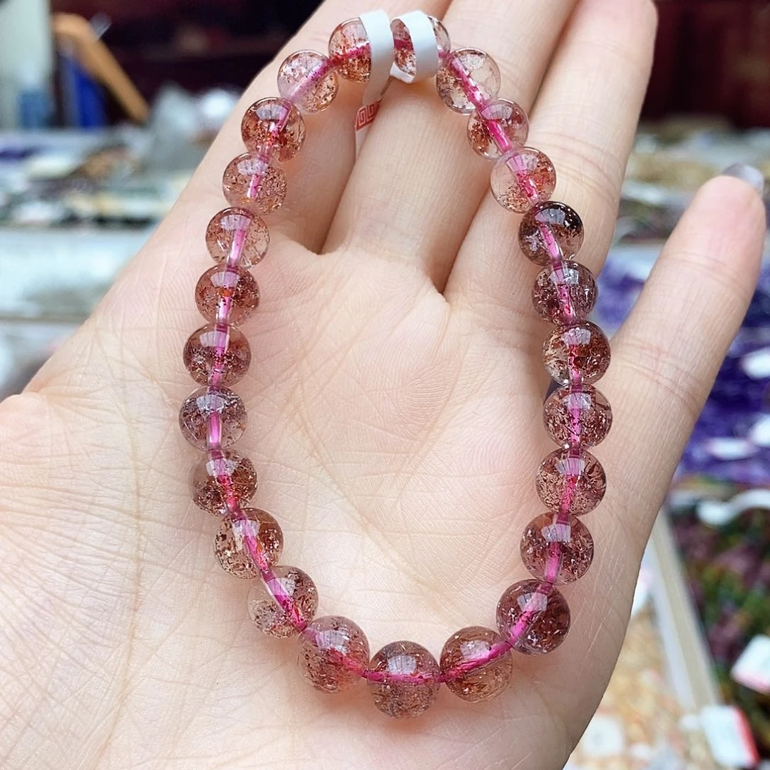 水晶手链未镶嵌W123 金草莓晶