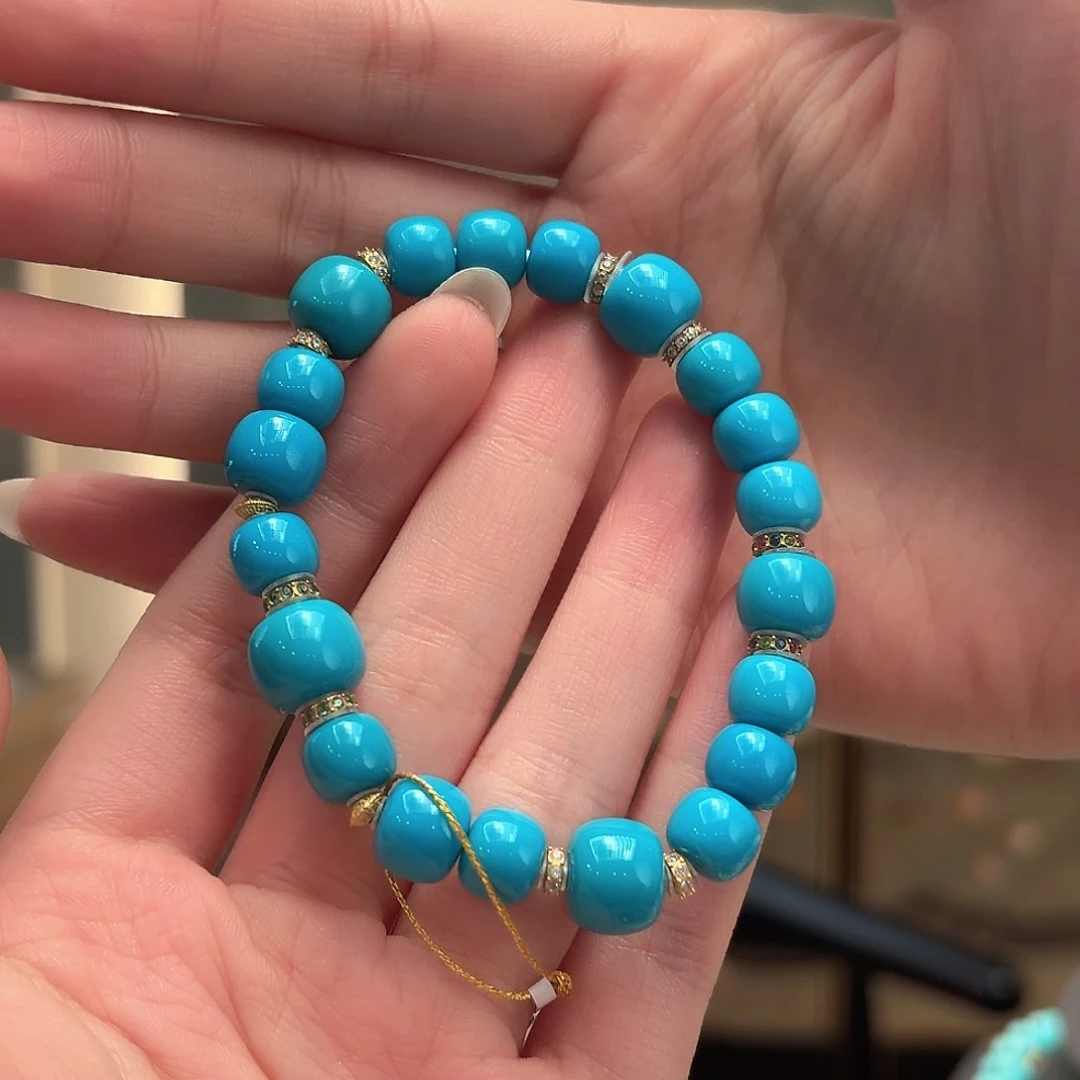 绿松石18K金镶嵌颈饰