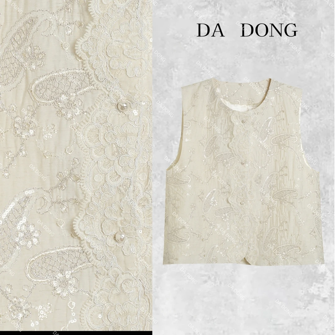 白月--新中式国风气质时尚小众设计复古宽松休闲百搭显瘦无袖马甲