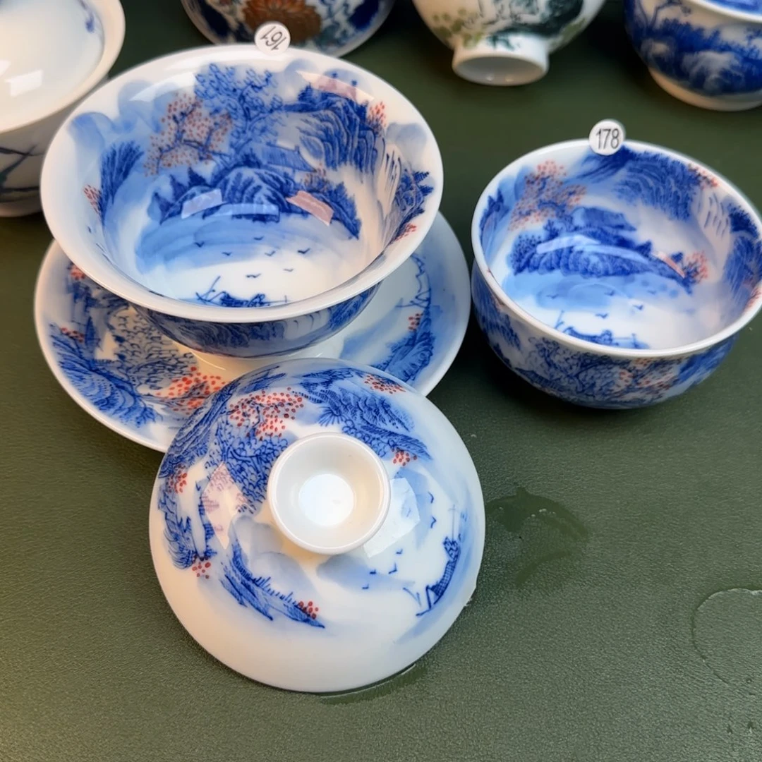 彦祖纯手工手绘茶具