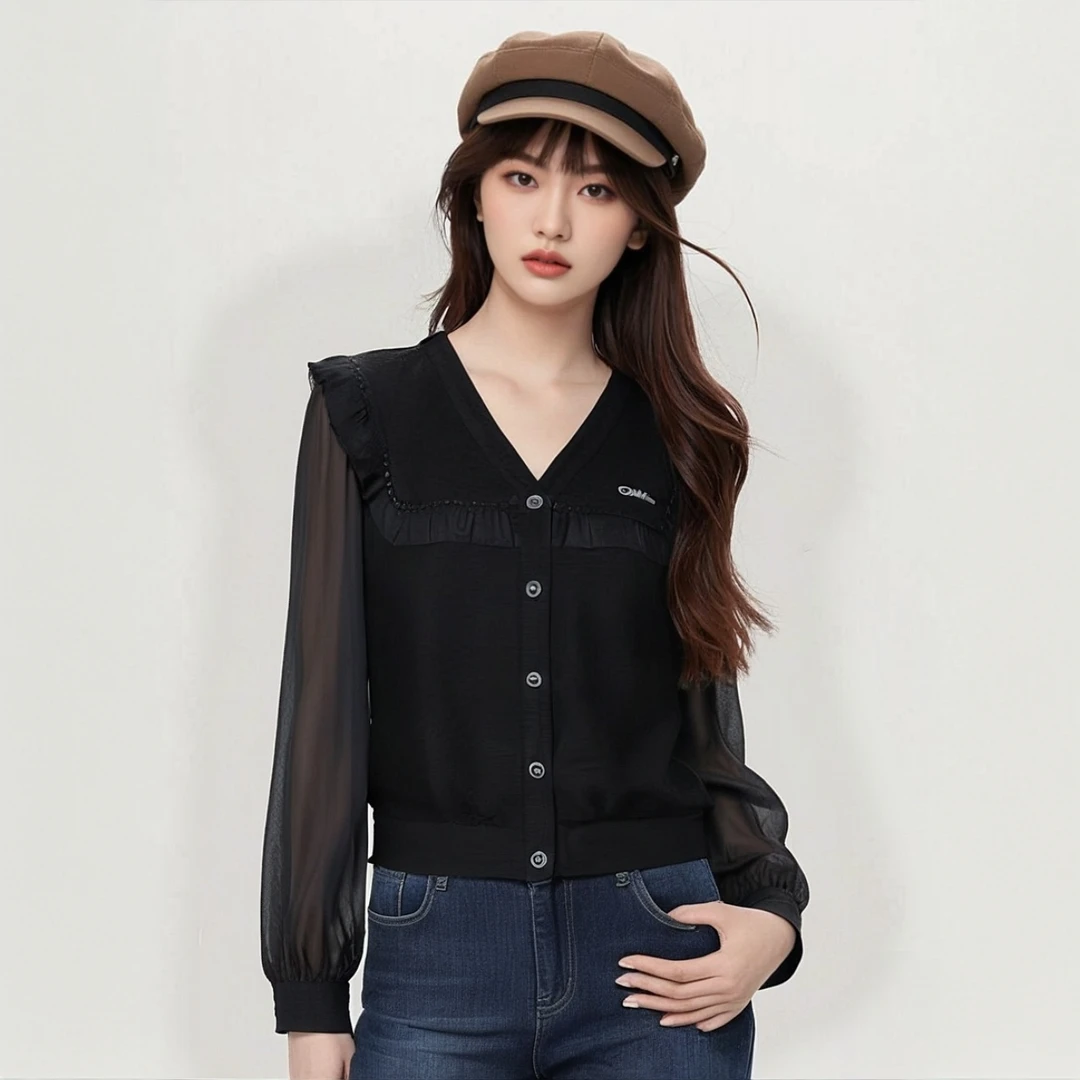 S6007时尚洋气气质百搭网红薄款春季衬衫