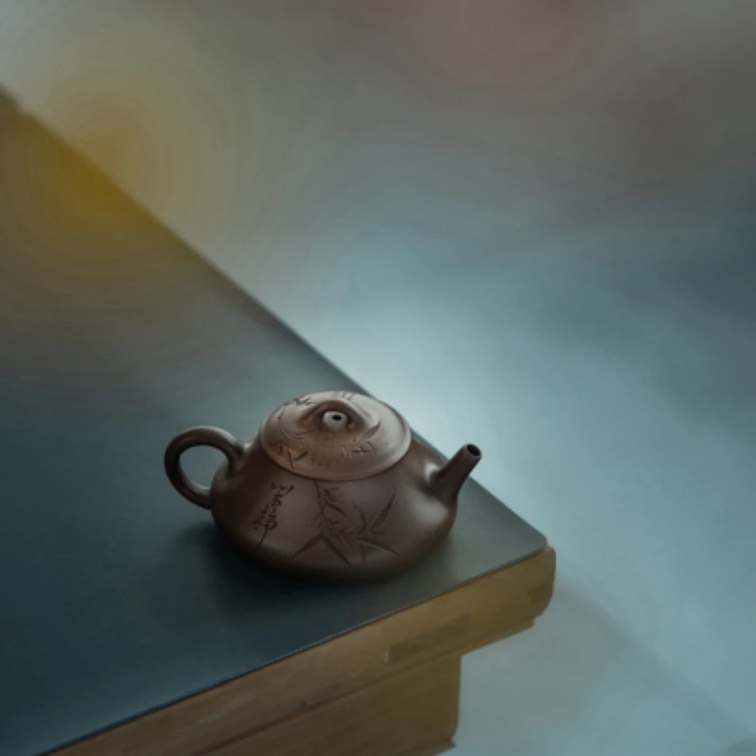 『疏影石瓢』精品 原矿老紫泥·手制·160cc·内推7孔