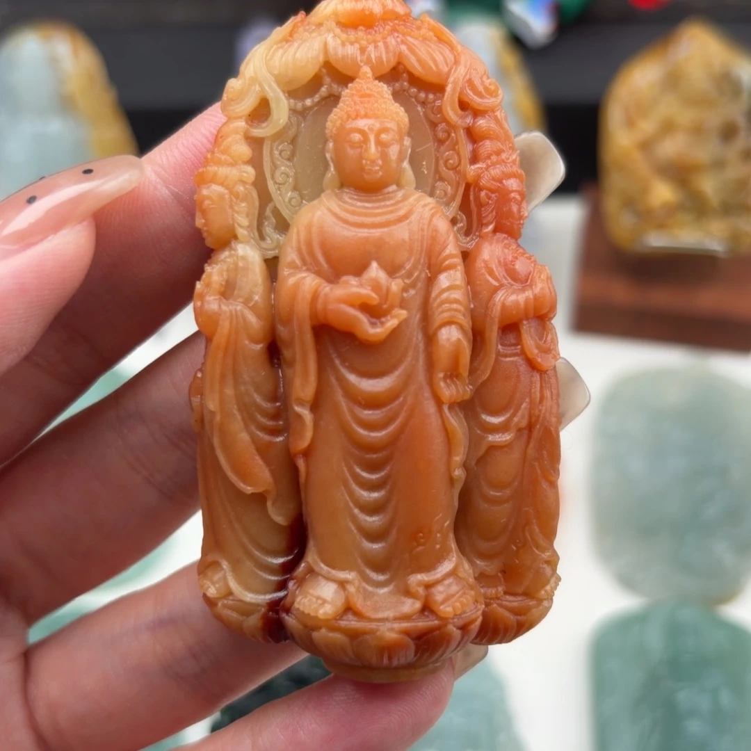 定制翡翠未镶嵌西方三圣