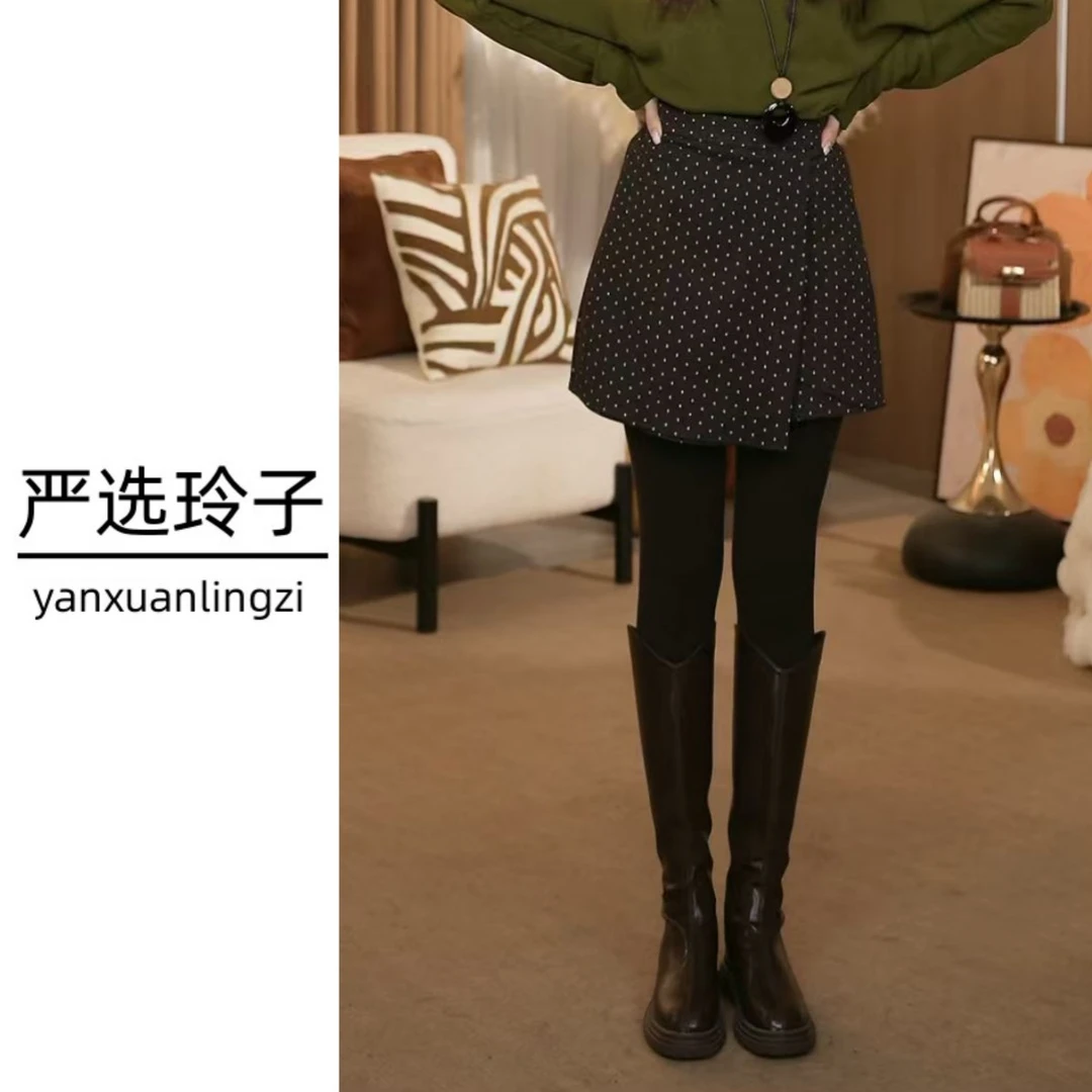 【风铃推荐】后腰松紧A字裙裤呢子裙2025冬新款百搭显瘦气质短裙