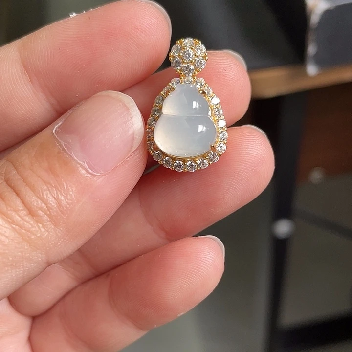 翡翠银S925镶嵌颈饰