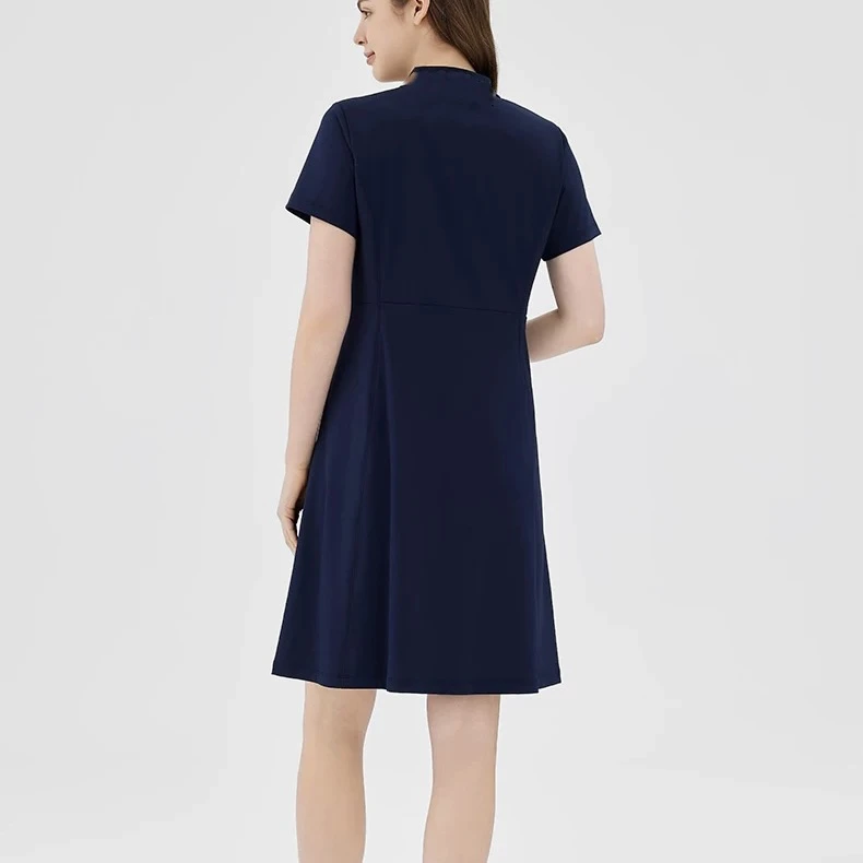 2506219 Polo领草莓重工刺绣短袖连衣裙女休闲大方25刺绣新款