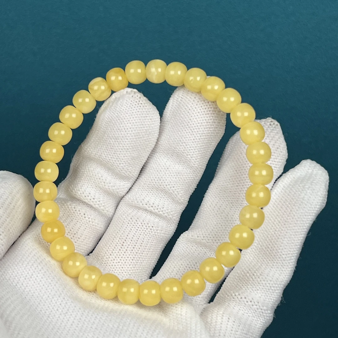 C1750天然原矿蜜蜡 单圈7*6mm 支持复检 假一罚十