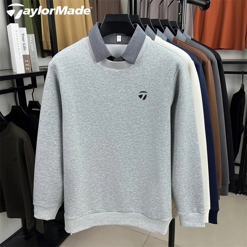 泰勒梅男士休闲假两件针织衫日系圆领保暖卫衣百搭打底衫翻领卫衣