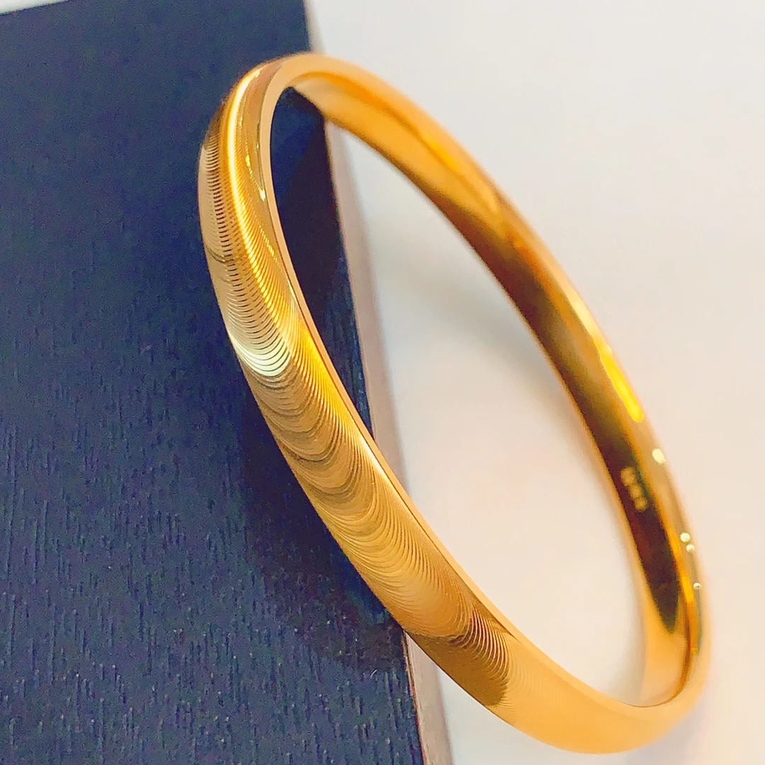 【水贝黄金】足 金999精品镜面猫眼手镯A100