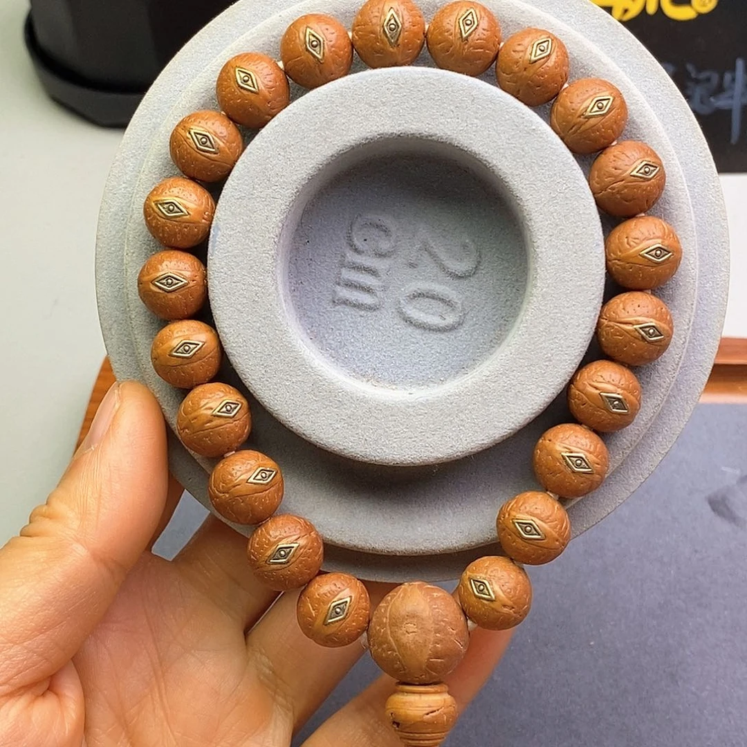 吊坠凤眼菩提12精卡单圈镶嵌