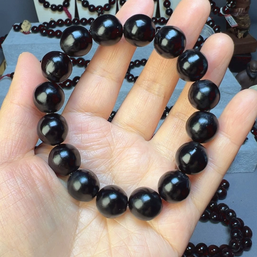 精品手串卡14毫米16颗籽黑色手串