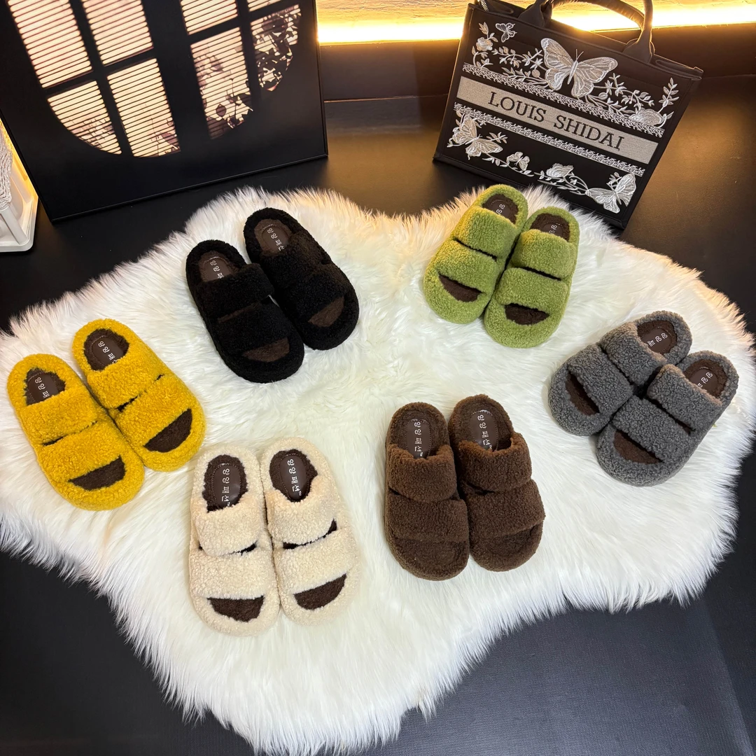 七公分高跟厚底外穿2025新款时尚百搭休闲双杠一字棉家居拖鞋女