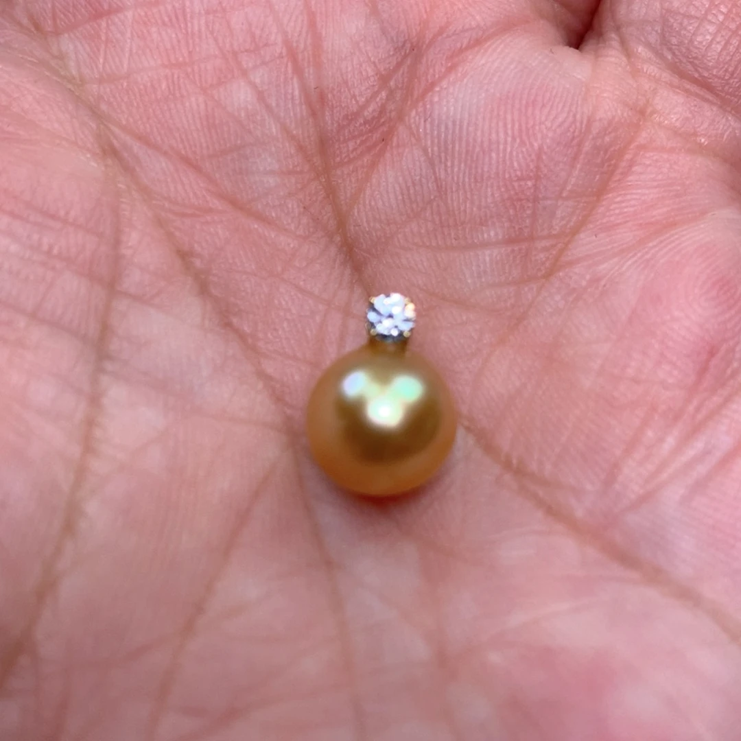 海水珍珠18K金镶嵌颈饰