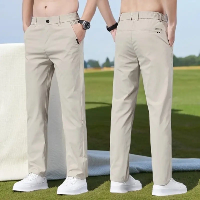 男士春夏直筒商务薄款休闲裤韩版弹力修身透气吸汗潮流百搭宽松