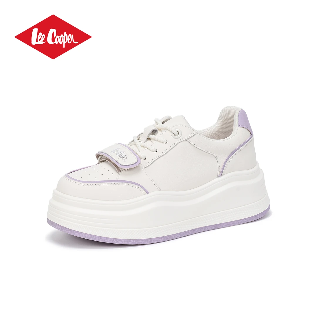 LEE COOPER厚底魔术贴板鞋女2026春季新款学院风潮流休闲鞋松糕鞋