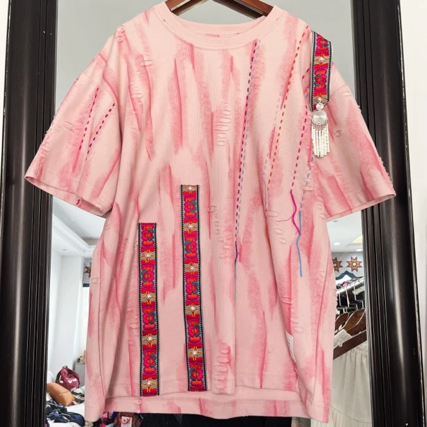 彝饰港短袖男女同款民族风休闲国潮短袖