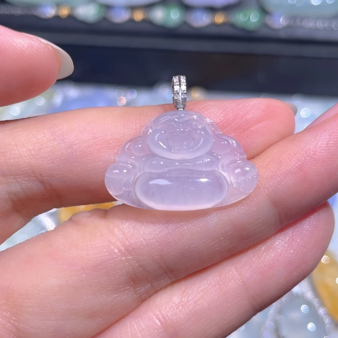 颈饰18K金镶嵌翡翠翡翠