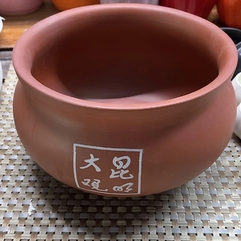 微瑕，不能明火，口径20，高度13无盖紫砂炖盅3L
