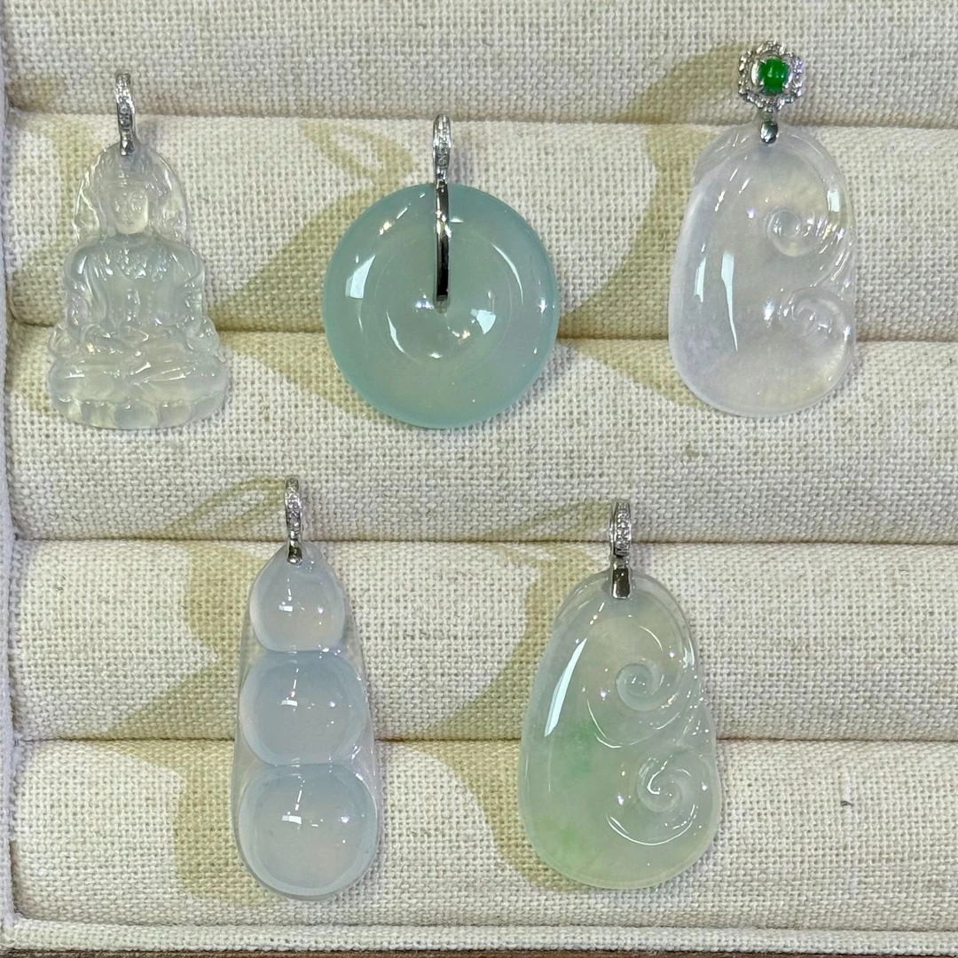 翡翠吊坠1件-18K金-多样性发货只发一件-JQ10-XR|CXQ21