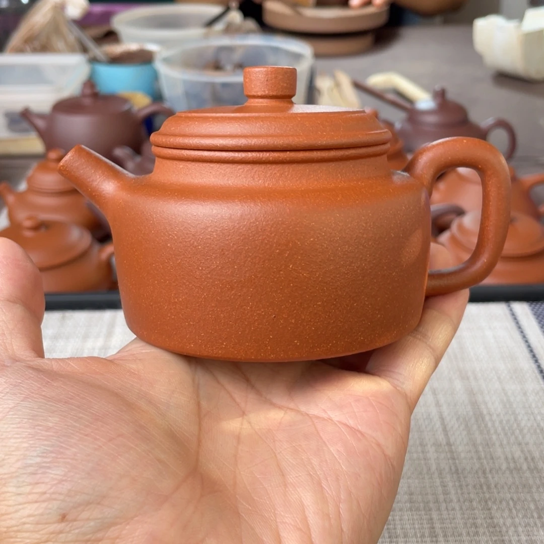 茶壶紫砂微瑕半手工红降坡德钟壶230cc
