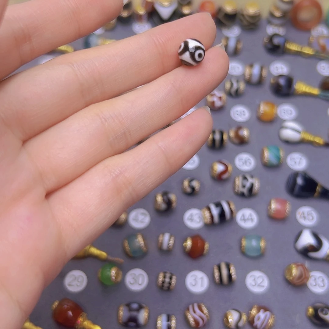 玛瑙/玉髓单珠卡8未镶嵌