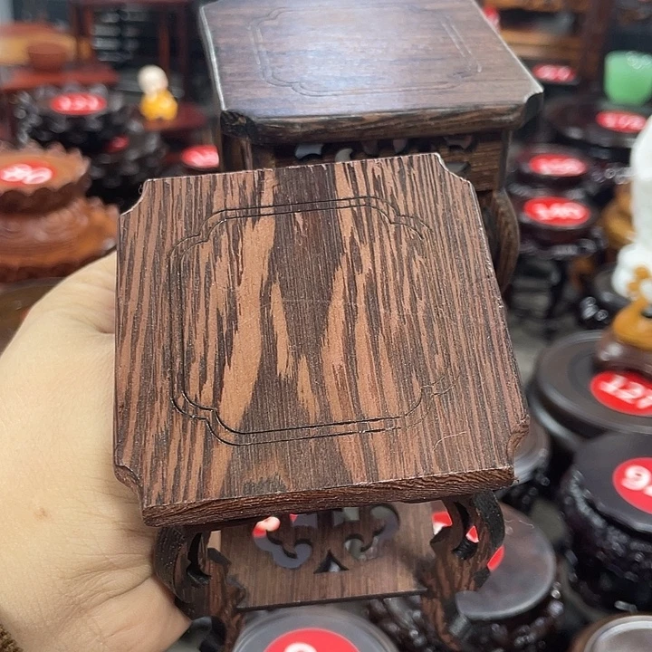 琉璃手工艺品红木底座工艺品2个