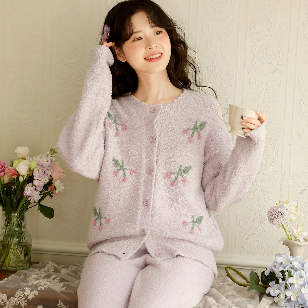 『果实』富朵半边绒月子服秋冬产后保暖可外穿哺乳衣孕妇待产家居服