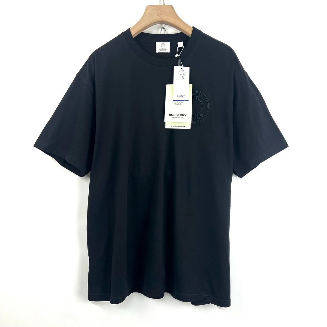 全新未使用 BURBERRY/博柏利 xl码/圆环刺绣logo短袖/05265
