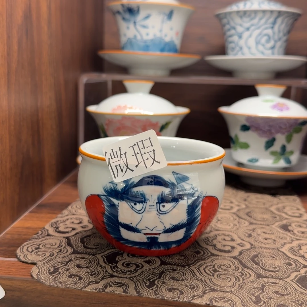 釉下彩纯手绘微瑕