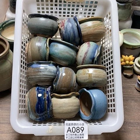 紫砂花盆089微瑕品口径4.5到5左右