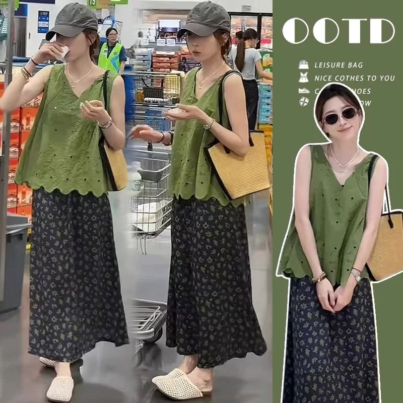 夏季穿搭不重样连衣裙显瘦气质夏季收腰复古小众温柔风甜美裙子