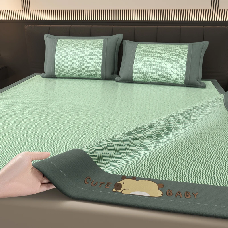 凉感冰感冰藤席冰丝凉席子纯色粉学生宿舍单人床水洗机床垫家用