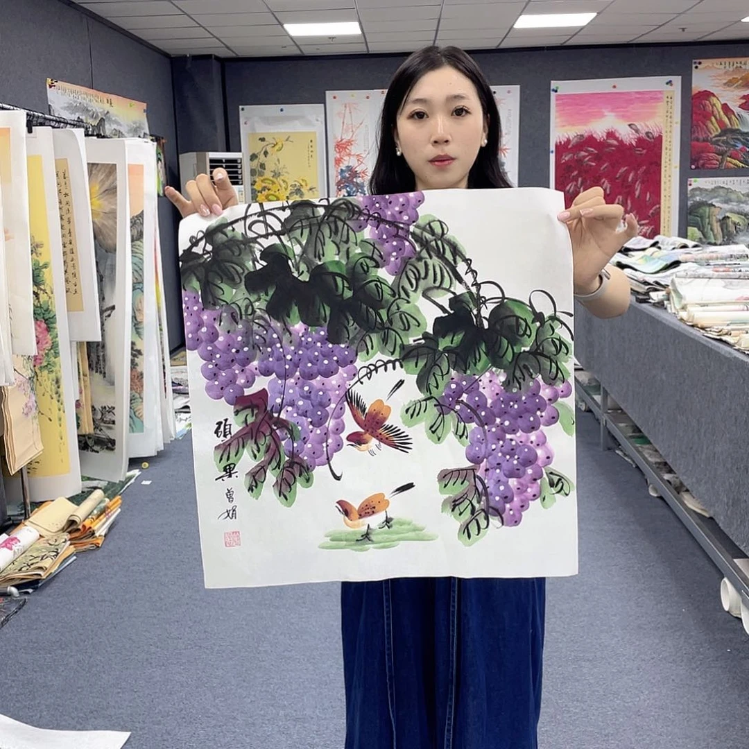 国画作品小姐姐放漏…