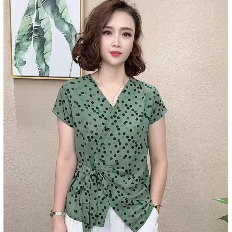 2025洋气百搭气质夏季女减龄显瘦短袖新款时尚T恤上衣#80302